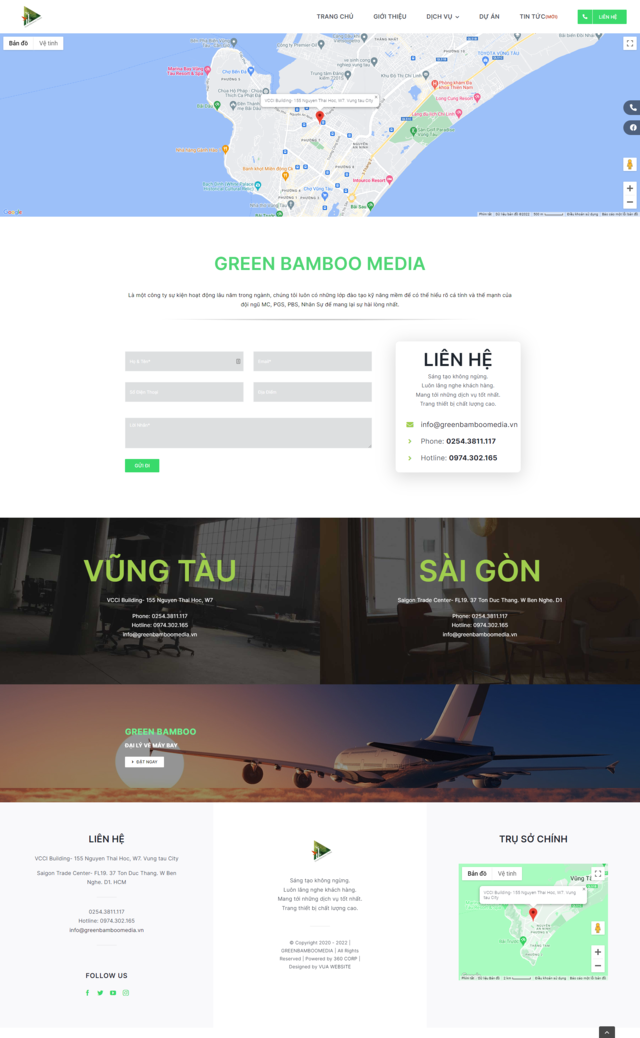Thiết kế website lienhe-greenbamboo, Thiết web vũng tàu, thiet ke website vung tau