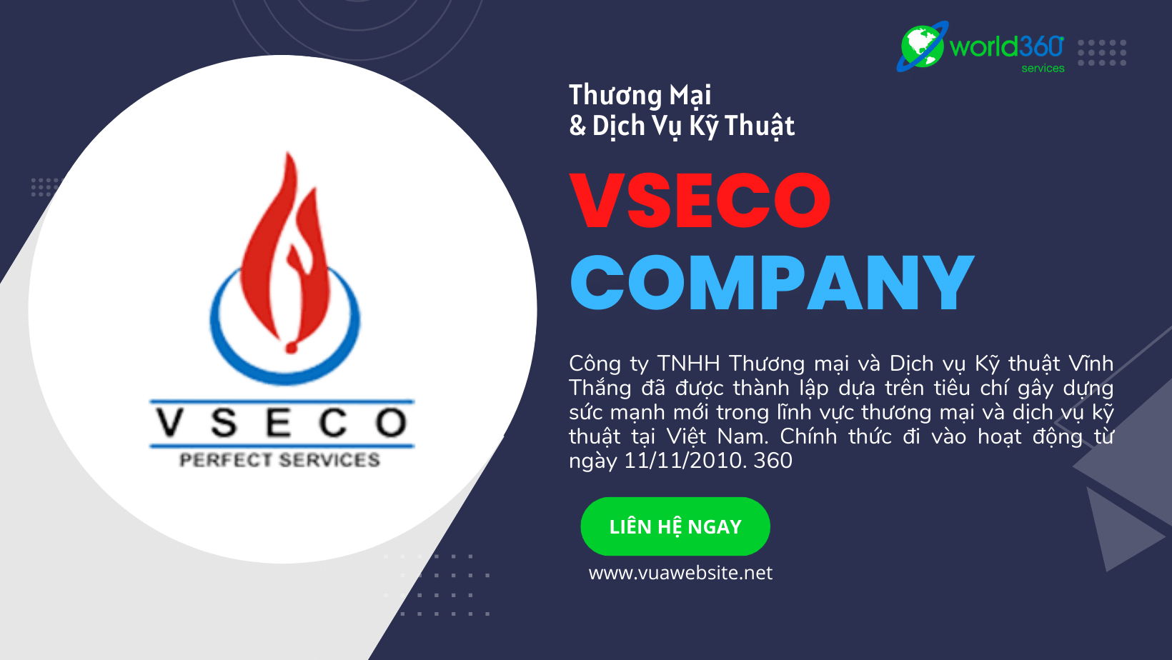 Thiết kế Website Công Ty Cổ Phần Dịch Vụ Kỹ Thuật VSECO