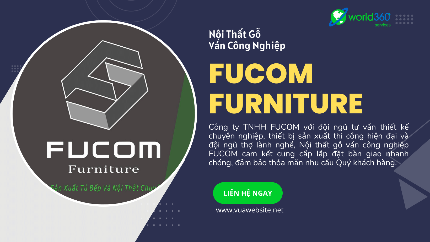 Thiết Kế Website Công Ty TNHH Nội Thất Gỗ Ván FUCOM