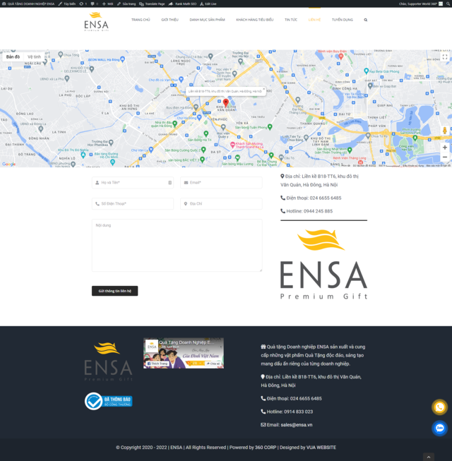 Thiết kế website lienhe-ensa, Thiết web vũng tàu, thiet ke website vung tau
