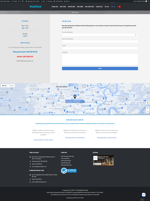 Thiết kế website lienhe-momax, Thiết web vũng tàu, thiet ke website vung tau