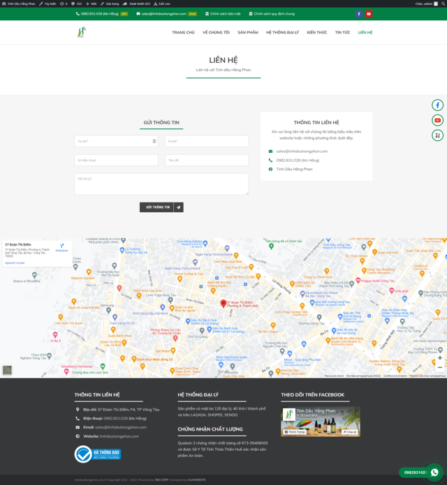 Thiết kế website lienhe-tinhdauhangphan, Thiết web vũng tàu, thiet ke website vung tau