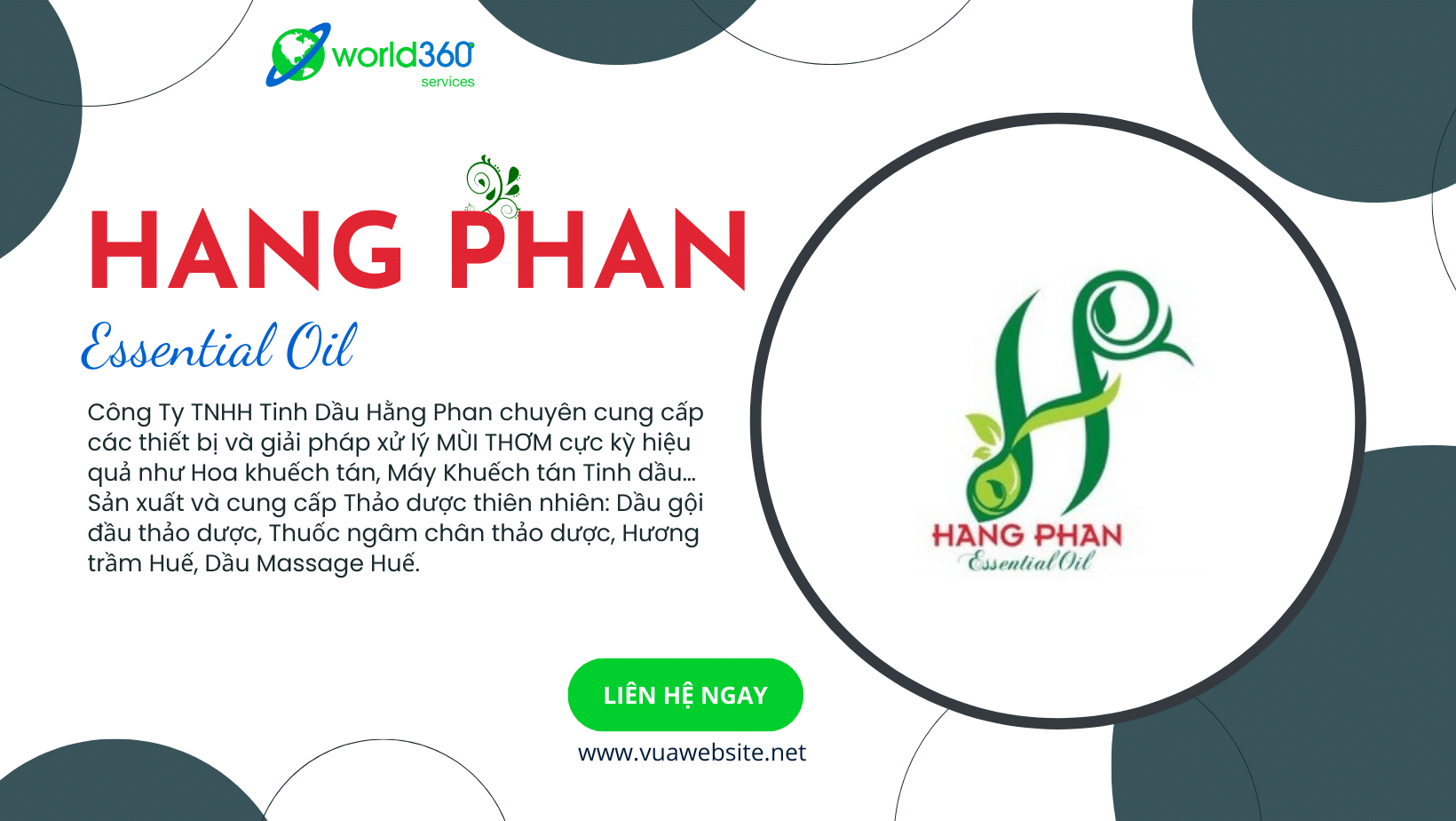 Thiết Kế Website Công Ty TNHH Tinh Dầu Hằng Phan