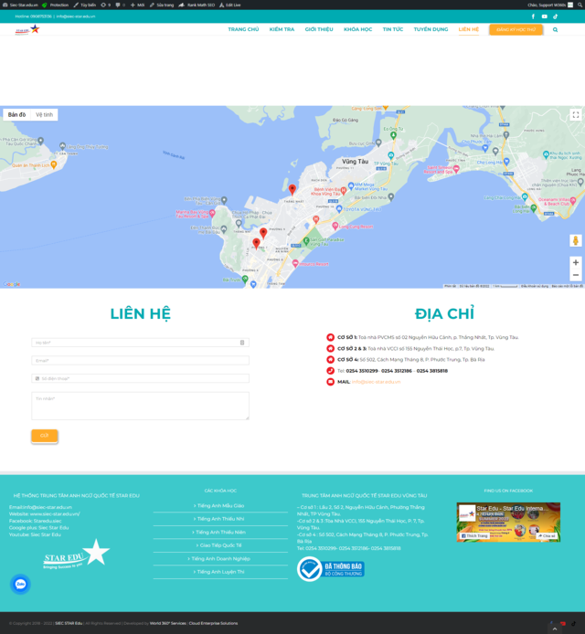 Thiết kế website Giáo Dục Quốc Tế SIEC – Star Edu