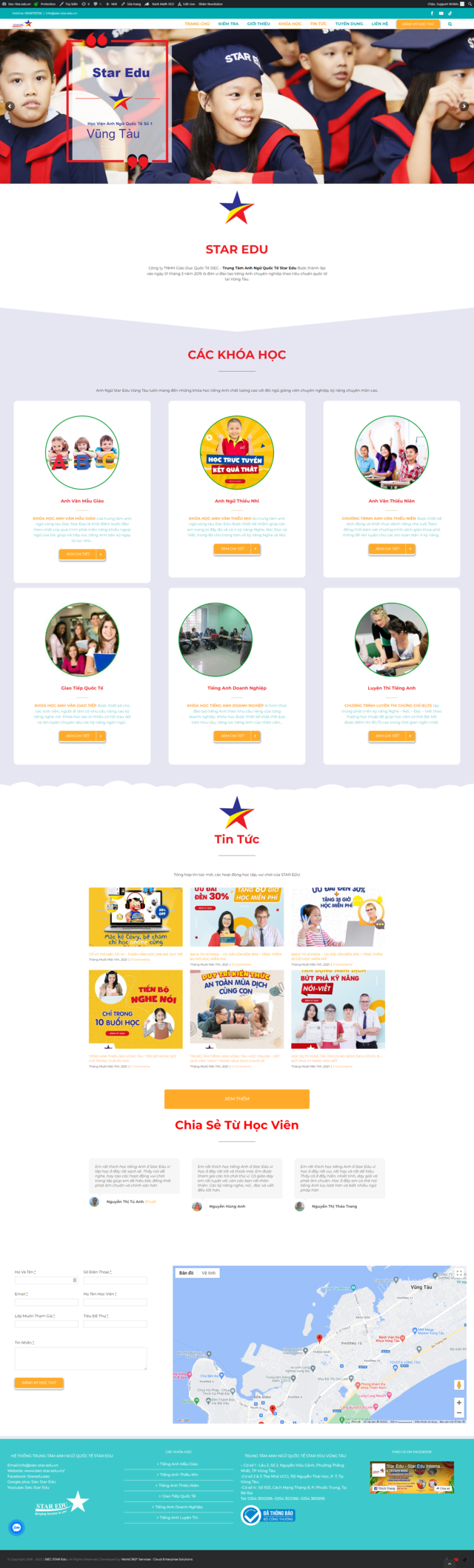 Thiết kế website Giáo Dục Quốc Tế SIEC – Star Edu - Trang Chủ