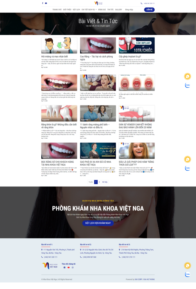 Thiết kế website tintuc-nhakhoavietnga min, Thiết web vũng tàu, thiet ke website vung tau